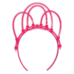 Glow-in-the-Dark Crown Tiara Pink